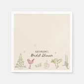 Christmas Hand Drawn Bridal Shower Serviette (Vorderseite)