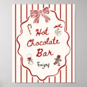 Christmas Hand Drawn Hot Chocolate Bar Poster (Vorne)
