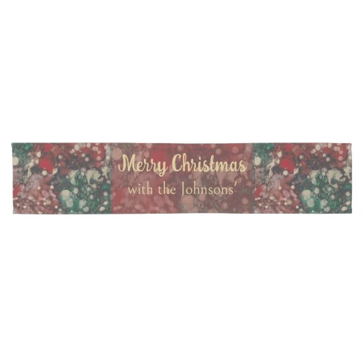 Christmas Happy Celebration Personalize 14 x 72 Kurzer Tischläufer (Horizontal)