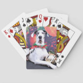 Christmas - Harlequin Great Dane - Baron Spielkarten (Rückseite)