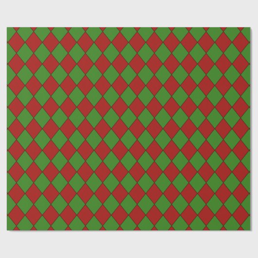 Christmas Harlequin Pattern Geschenkpapier (Flach)