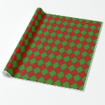 Christmas Harlequin Pattern Geschenkpapier<br><div class="desc">Dieses kühne und lebendige Design zeichnet sich durch ein reichhaltiges rotes und grünes Harlekin-Muster aus,  das in schwarz umrissen ist. Es macht ein schönes Verpackungspapier für diese besonderen Geschenke.</div>