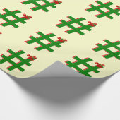 #Christmas #HASHTAG - Hash-Tag-Symbol Geschenkpapier (Ecke)