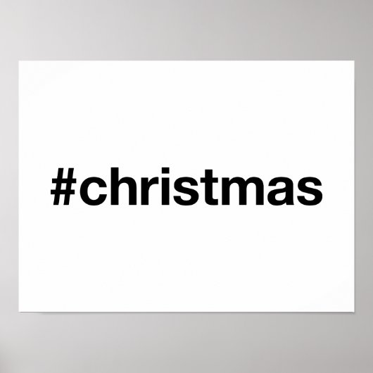 CHRISTMAS Hashtag Poster (Vorne)