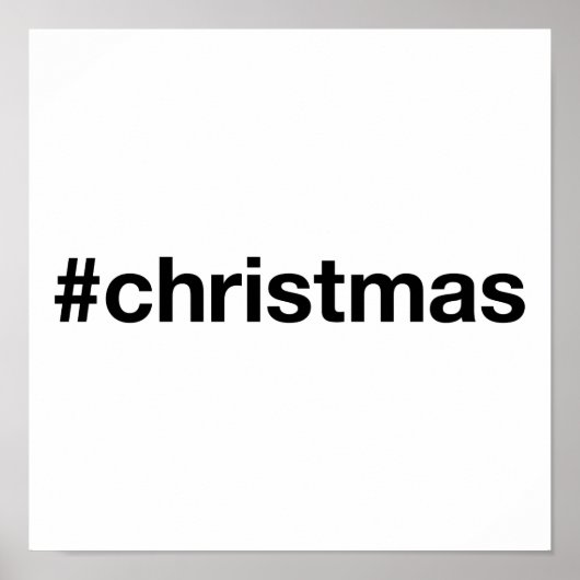 CHRISTMAS Hashtag Poster (Vorne)