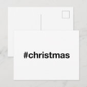 CHRISTMAS Hashtag Postkarte (Vorne/Hinten)