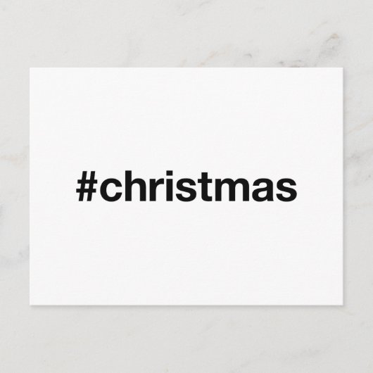 CHRISTMAS Hashtag Postkarte (Vorderseite)
