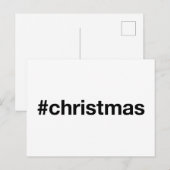 CHRISTMAS Hashtag Postkarte (Vorne/Hinten)