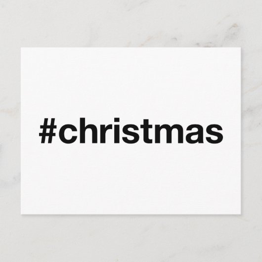 CHRISTMAS Hashtag Postkarte (Vorderseite)