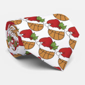 Christmas Hat Basketball Krawatte (Gerollt)
