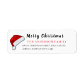 Christmas Hat Elegant Simple Return Address (Vorne)