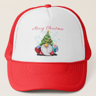 Christmas Hat Gnome with Gifts Truckerkappe