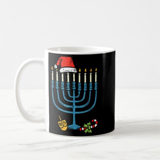 Christmas Hat Menorah Jew Hanukkah Chanukah Men Wo Kaffeetasse (Links)