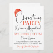 Christmas Hat Party Einladung Office Party Einladu (Vorne/Hinten)