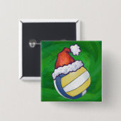 Christmas Hat Volleyball Button (Vorne & Hinten)