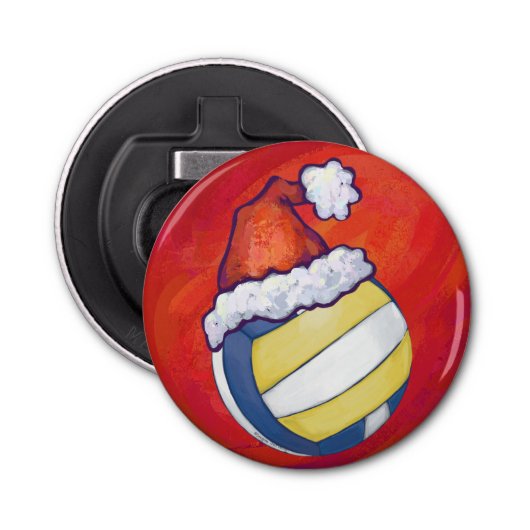 Christmas Hat Volleyball Flaschenöffner (Vorderseite)