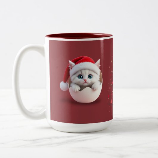 Christmas Hatchling Zweifarbige Tasse (Links)