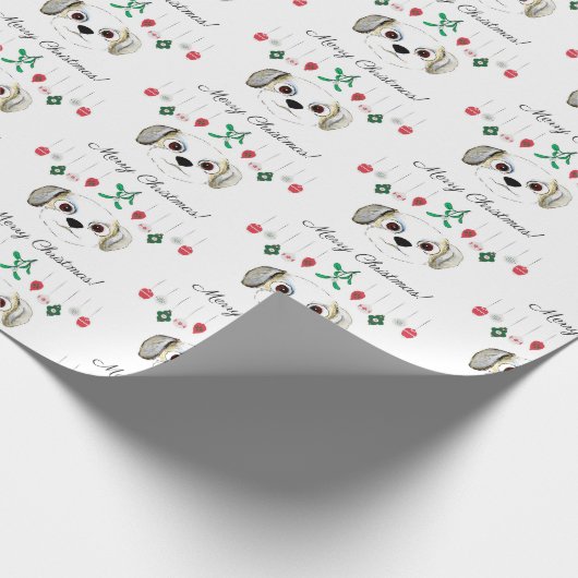 Christmas Havanese Geschenkpapier (Ecke)