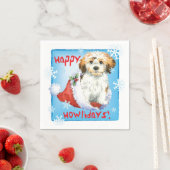 Christmas Havanese Serviette (Beispiel)