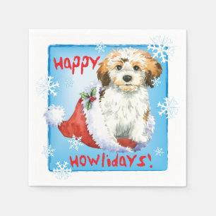 Christmas Havanese Serviette