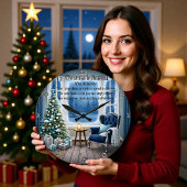 Christmas Heaven Empty Chair Große Wanduhr