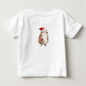 Christmas Hedgehog in Santa Hat  Baby T-shirt (Rückseite)