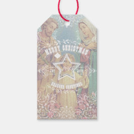 CHRISTMAS Heilige Familie - Geschenkmarke Geschenkanhänger