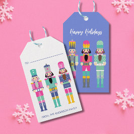 CHRISTMAS HELLE FARBEN NUTCRACKER GIFT STICKER GESCHENKANHÄNGER