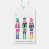 CHRISTMAS HELLE FARBEN NUTCRACKER GIFT STICKER GESCHENKANHÄNGER (Vorderseite)