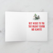 Christmas Helper Duck Elf Feiertagskarte (Innenseite)