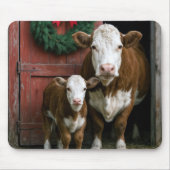 Christmas Hereford Cow and Calf Mousepad (Vorne)