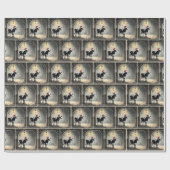 Christmas Hereford Cow In Barn Doorway Geschenkpapier (Flach)