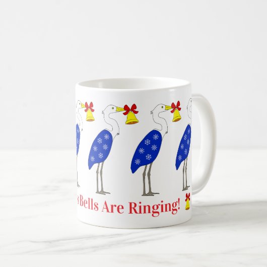 Christmas Herons Mug Kaffeetasse (VorderseiteRechts)