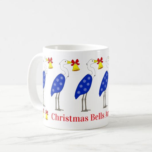 Christmas Herons Mug Kaffeetasse (Vorderseite Links)