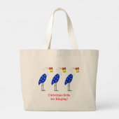 Christmas Herons Tote Bag Jumbo Stoffbeutel (Rückseite)