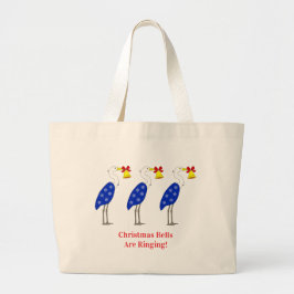 Christmas Herons Tote Bag Jumbo Stoffbeutel