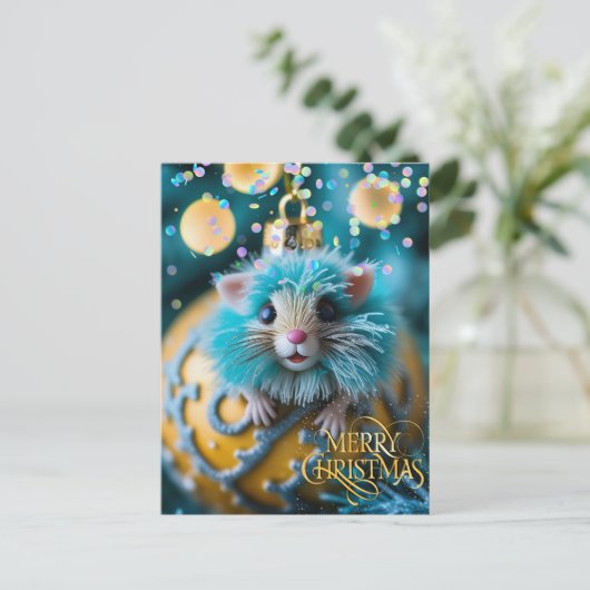 Christmas. Herzlichen Glückwunsch. Postkarte (Stehend Vorderseite)