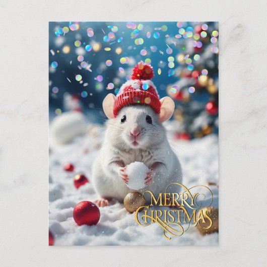 Christmas. Herzlichen Glückwunsch. Postkarte (Vorderseite)