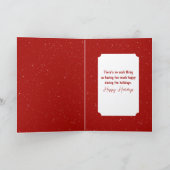 Christmas Highland Cow Catching Snowflakes Karte (Innenseite)