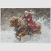Christmas Highland Cow Frau Claus Decoupage Seidenpapier (Vorderseite)