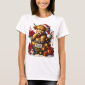 Christmas Highland Cow Tshirt (Vorderseite)
