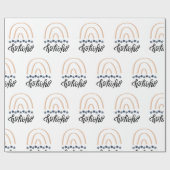 Christmas Ho Ho Ho Boho Rainbow Geschenk Geschenkpapier (Flach)