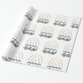 Christmas Ho Ho Ho Boho Rainbow Geschenk Geschenkpapier (Ungerollt)