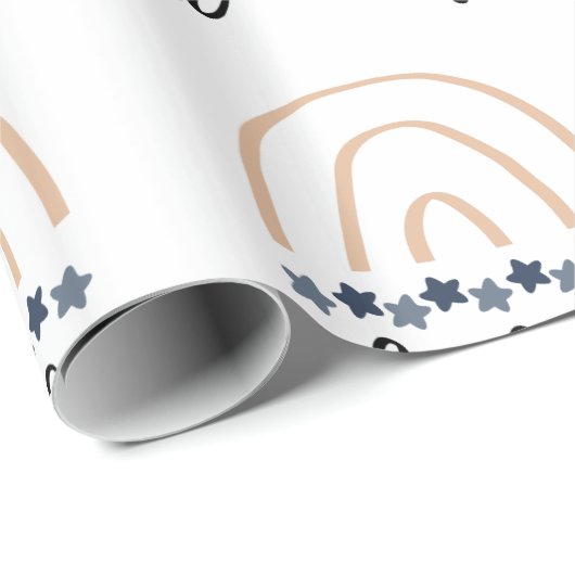 Christmas Ho Ho Ho Boho Rainbow Geschenk Geschenkpapier (Rolleneckpunkt)