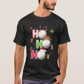 Christmas Ho Ho Ho Golf Pajama Santa T-Shirt (Vorderseite)