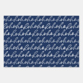 Christmas Ho Ho Ho Moderne handgeschriebene Schrif Geschenkpapier Set (Vorderseite 3)