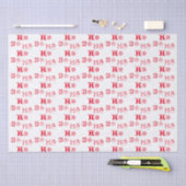 Christmas Ho Ho Ho Rot-Weiß-Muster niedlich Seidenpapier (Handwerk)