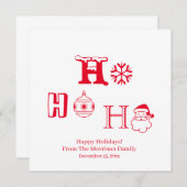 Christmas Ho Ho Ho Roter individuelle Name Datum n (Vorne/Hinten)