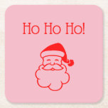 Christmas Ho Ho Ho Santa Pink Red 4Clara Rechteckiger Pappuntersetzer<br><div class="desc">Sie werden unsere farbenfrohen Ferien-Untersetzer Liebe! Schützen Sie Ihre Tische mit unserem festlichen Weihnachtsdesign! Macht ein erschwingliches Geschenk!</div>