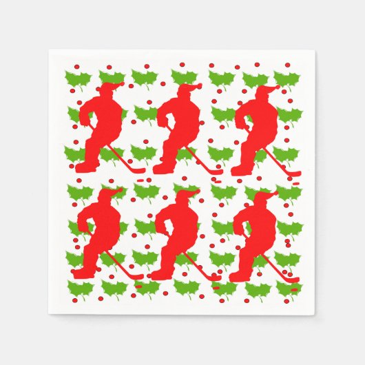 CHRISTMAS HOCKEY SERVIETTE (Vorderseite)